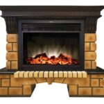 Real Flame Stone Brick 26 AO с Moonblaze Lux BL S